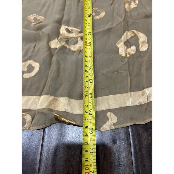 Kuwait Lady Silk Scarf Rectangle Sheer Shawl Wrap Abstract Pattern Lightweight - Picture 6 of 9